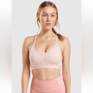 Gymshark Mauve Sports Bra with Criss-Cross Straps